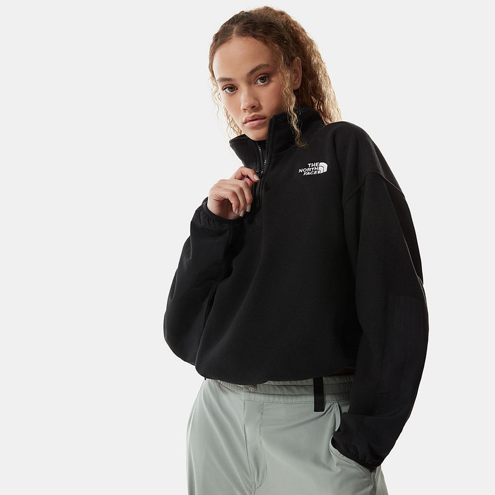 The North Face Fleece Womens Australia - The North Face Tka Kataka 1/4 Zip Black (EOC-402871)